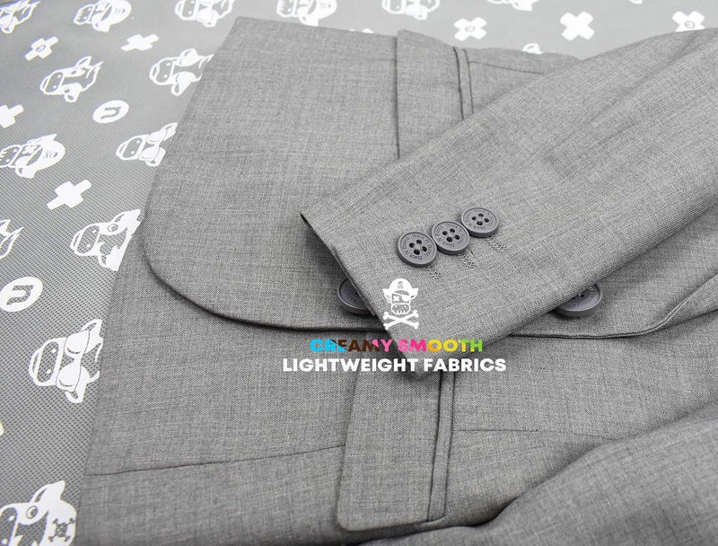 Black n Bianco Boys' First Class Slim Fit Suits Lightweight Style. Presented by Baby Muffin (5, Rustic Gray) - Image 4